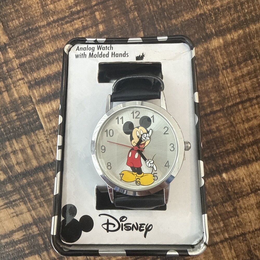 Adult Disney MICKEY MOUSE Watch Leather MCK837 RARE Collectible